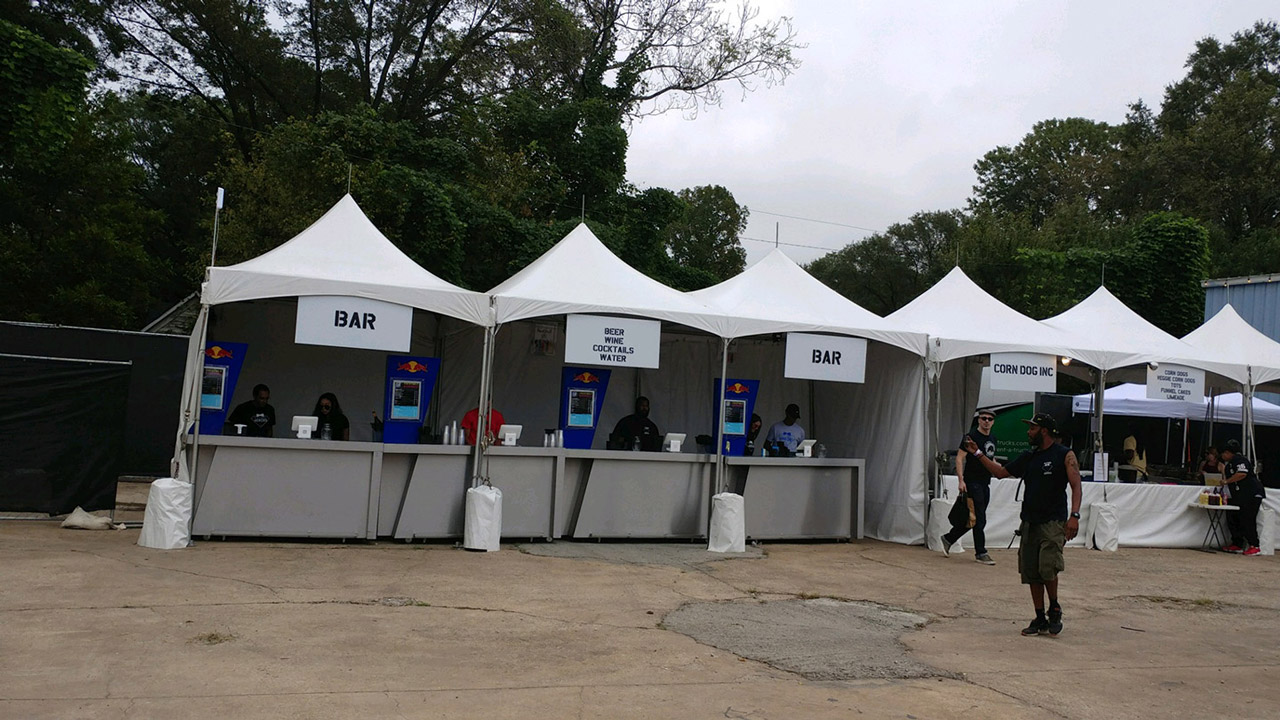 A view of bar tents