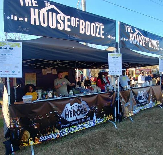 Bar tents at an event